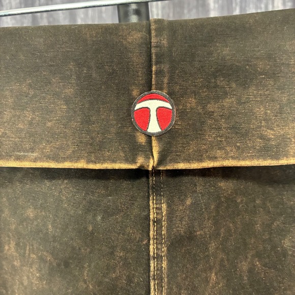 T-Party Fold Down STUDS & FRINGE Bottom Mineral Washed Yoga Pants Women XL - Picture 8 of 12